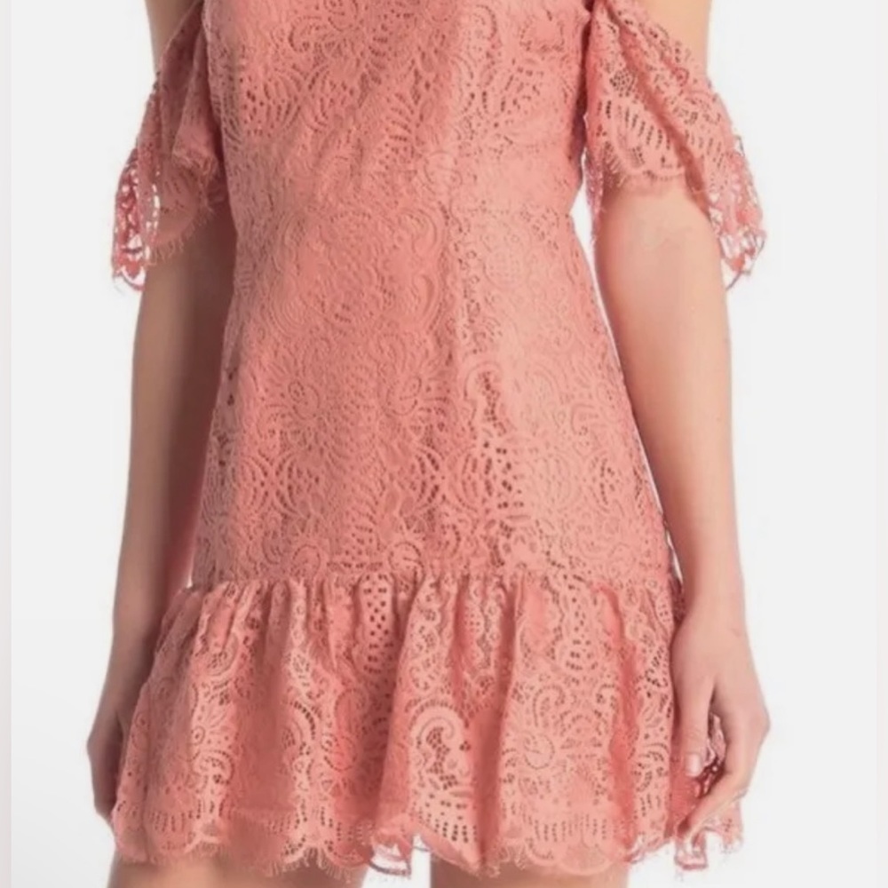 π
½π
΄π BB Dakota Lace Cold Shoulder Dress in Misty Rose, Size 4 - Picture 5 of 17